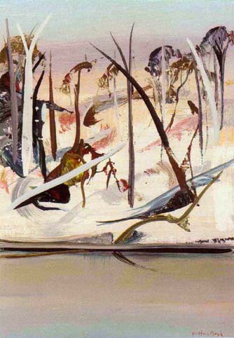 SOLD - Arthur Boyd, Shoalhaven River Bundanon, Oil on canvas, 30.5 x 21.5