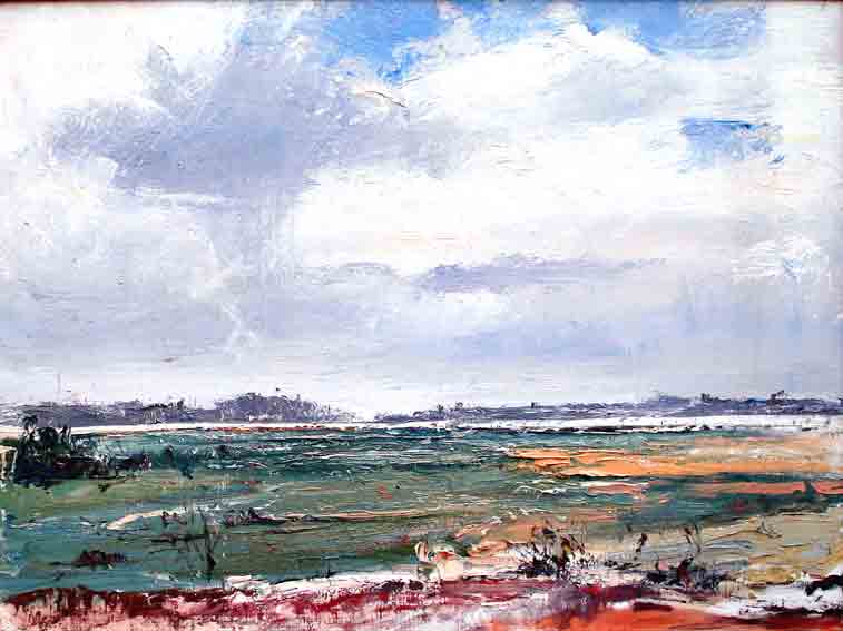 Jamie Boyd, 25-10 Stormy sky, Suffolk,  91 x 121 cm, Oil on canvas