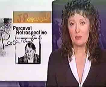 the ABC TV National News John Perceval Retrospective at Galeria Aniela, August 2000